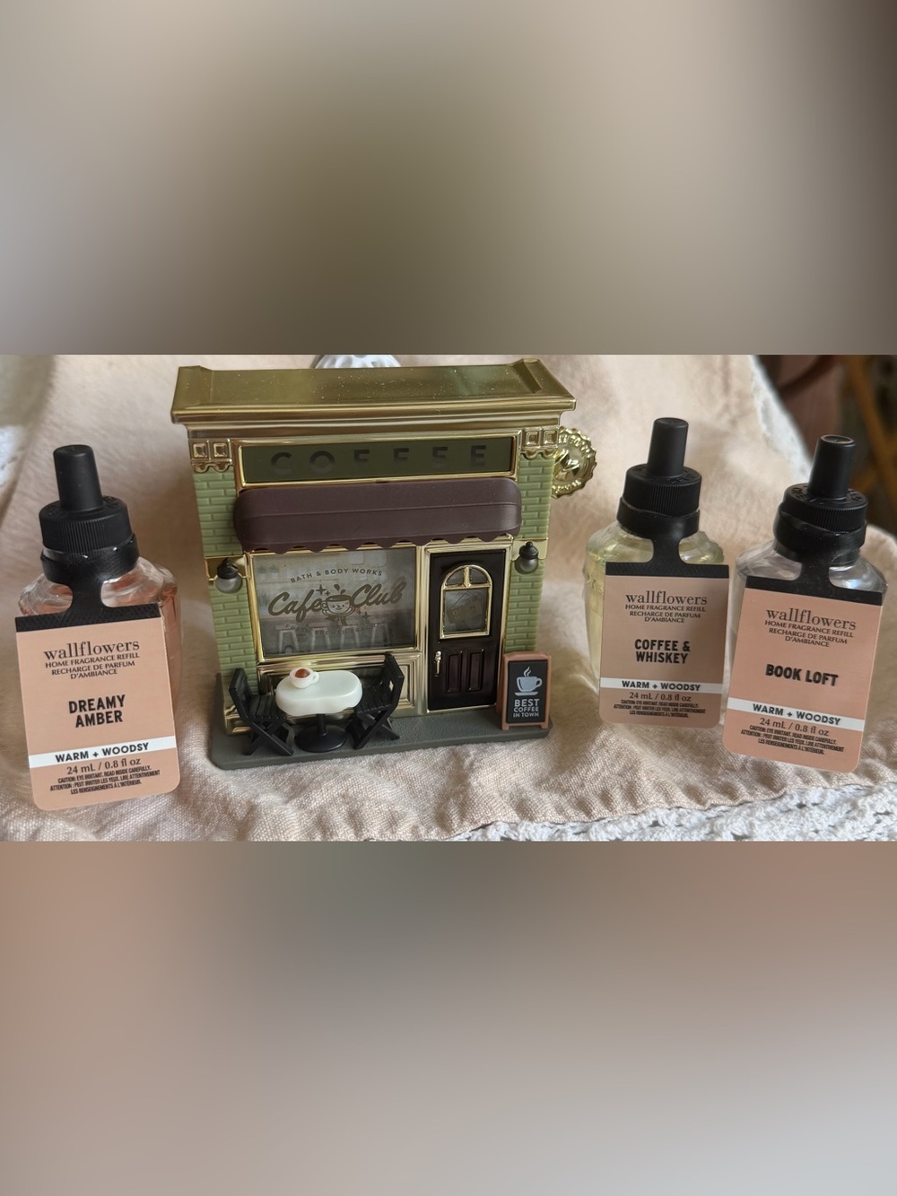 NWT~ Wallflower Café Mini Fragrance Warmer & Oil Set